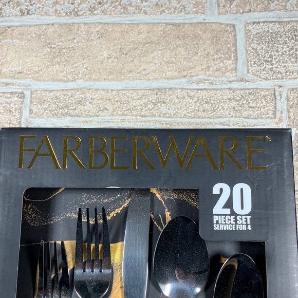 NEW Farberware Fine Stainless Steel Flatware 20 Piece Set - Picture 2 of 7